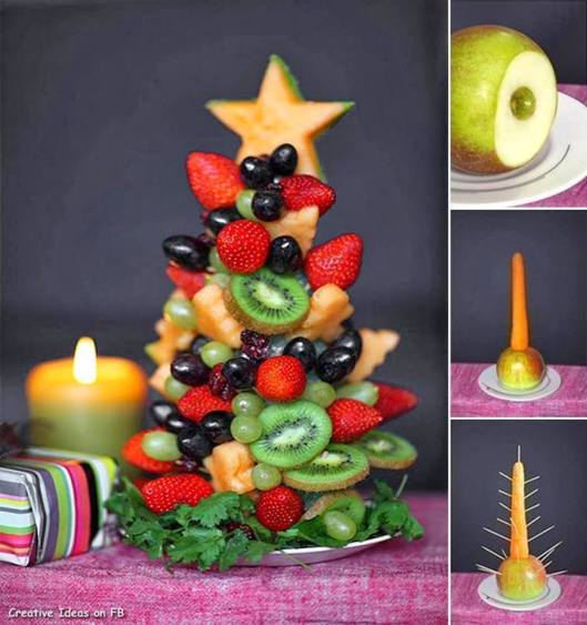 christmas tree of fruit